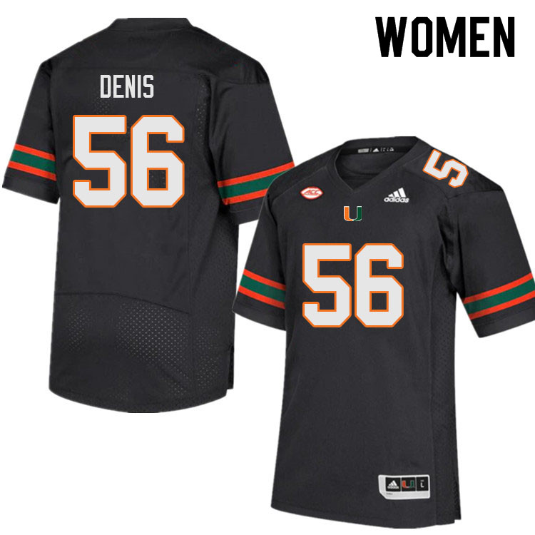 Women #56 Jonathan Denis Miami Hurricanes College Football Jerseys Sale-Black - Click Image to Close